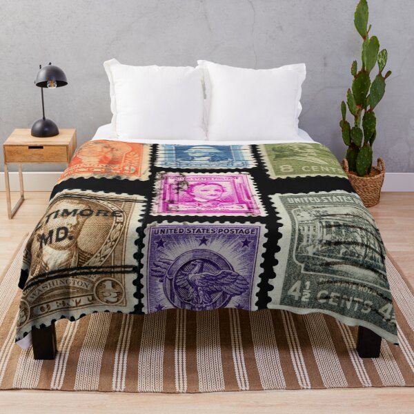 Item preview, Vintage USA postage stamps collection designed and sold by Photopat.