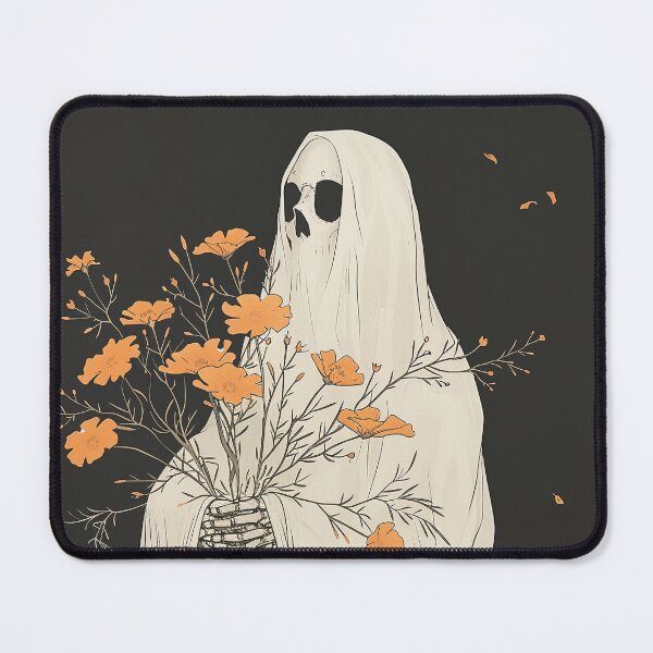 Item preview, Ghost with orange flowers designed and sold by Halyna Nechyporuk.