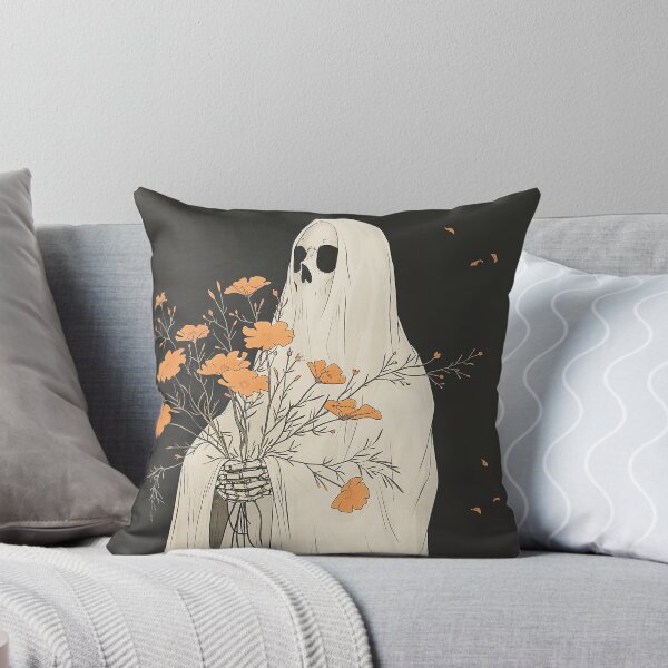 Item preview, Ghost with orange flowers designed and sold by Halyna Nechyporuk.