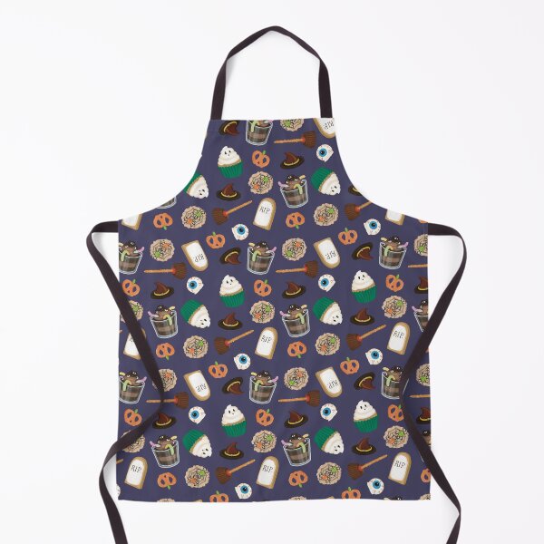 Item preview, Halloween Treats Navy Background Illustrated designed and sold by Juliet Raines.