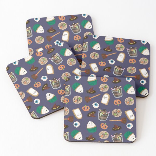 Item preview, Halloween Treats Navy Background Illustrated  designed and sold by Juliet Raines.
