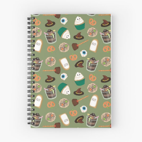 Item preview, Halloween Treats Olive Green Background Illustrated  designed and sold by Juliet Raines.