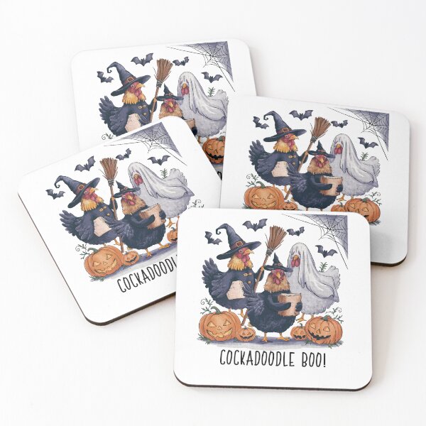 Item preview, cockadoodle boo Halloween design for chicken lovers designed and sold by 21DashDesigns.