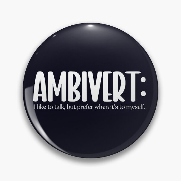 Item preview, Ambivert: I like to talk, but... {white} designed and sold by Geek'eh Goods.