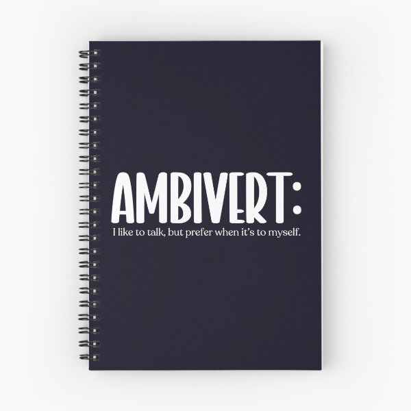 Item preview, Ambivert: I like to talk, but... {white} designed and sold by Geek'eh Goods.