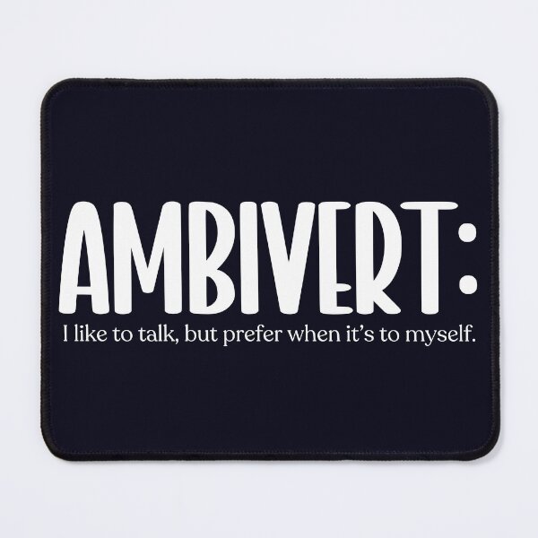 Item preview, Ambivert: I like to talk, but... {white} designed and sold by Geek'eh Goods.