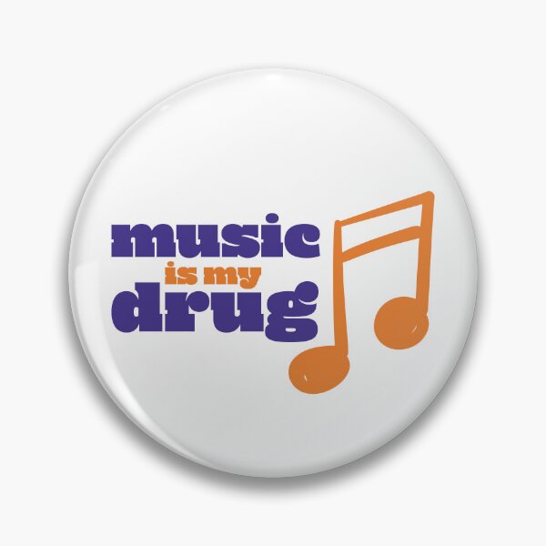 Item preview, Music is my drug - Colorful Minimalist Typography designed and sold by DawnBlackborn.