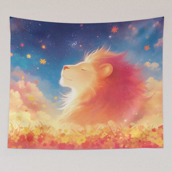 Item preview, Lion Majesty Under a Starry Sky designed and sold by AshiraCreations.