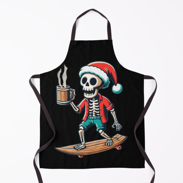 Item preview, Festive Skeleton Skateboarding with Coffee designed and sold by Tw1nsAIArt.