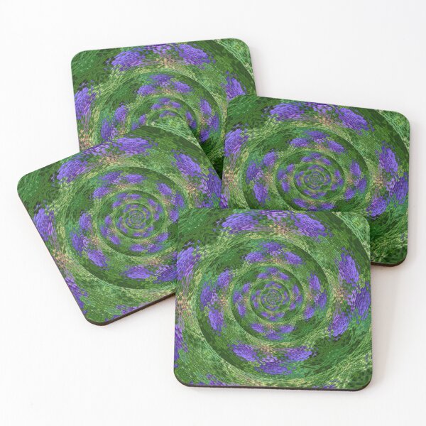 Item preview, Purple Flowers in Kaleidoscope Spirals designed and sold by SXW Designs.