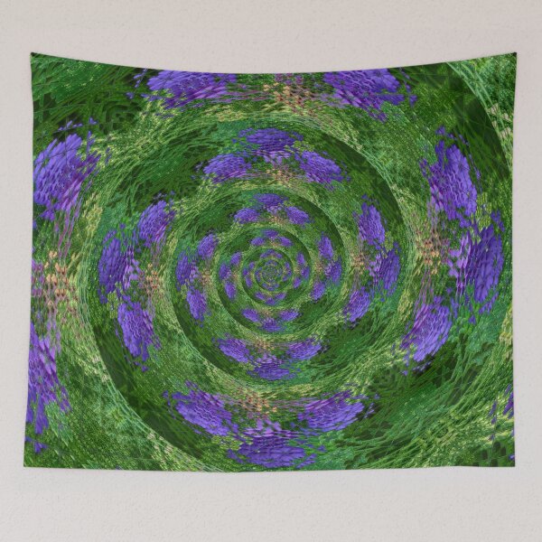 Item preview, Purple Flowers in Kaleidoscope Spirals designed and sold by SXW Designs.