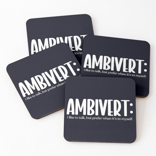 Item preview, Ambivert: I like to talk, but... {white} designed and sold by Geek'eh Goods.