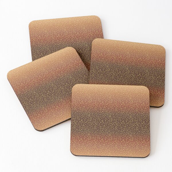 Item preview, Red Brown Ombre with Yellow Glitter Horizontal designed and sold by Art in My Loft.