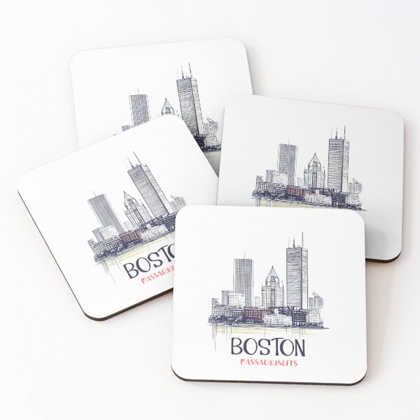Item preview, Boston Massachusetts Skyline - Lineart  designed and sold by GoodOldVintage.