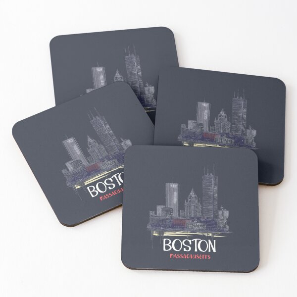 Item preview, Boston Massachusetts Skyline - Lineart  designed and sold by GoodOldVintage.