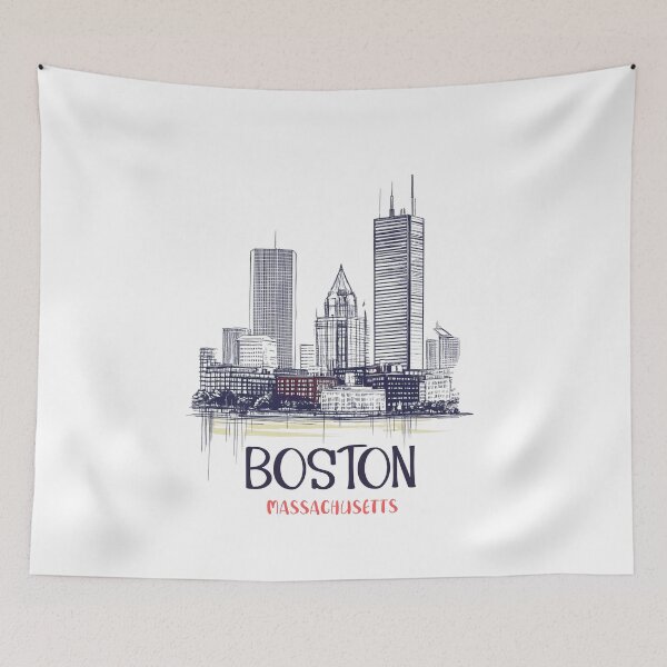 Item preview, Boston Massachusetts Skyline - Lineart  designed and sold by GoodOldVintage.