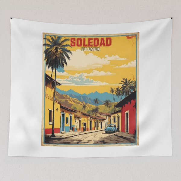 Item preview, Cartel retro vintage de turismo de Soledad Colombia designed and sold by TravelersGems.