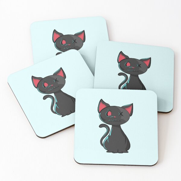 Item preview, Scary and cute Halloween cartoon black cat designed and sold by Posterized2024.