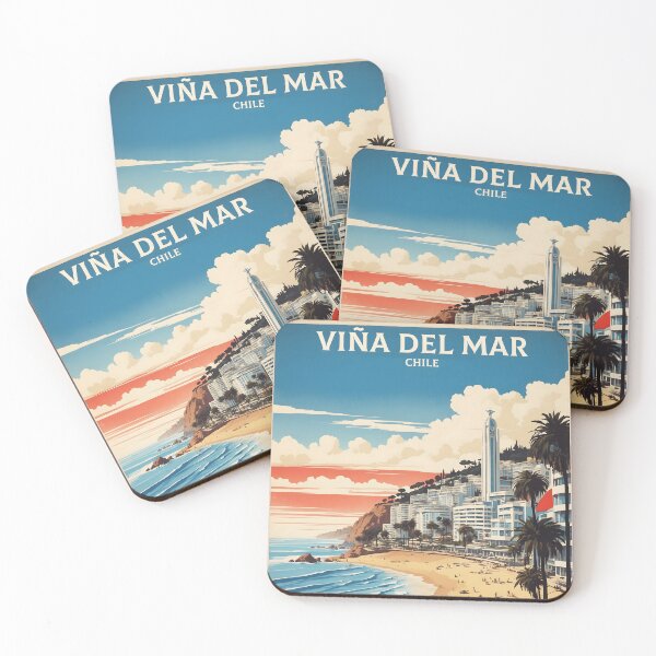 Item preview, Viña del Mar Chile Retro Vintage Poster Tourism  designed and sold by TravelersGems.