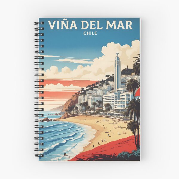 Artikelvorschau, Viña del Mar Chile Retro Vintage Poster Tourismus entworfen und verkauft von TravelersGems.
