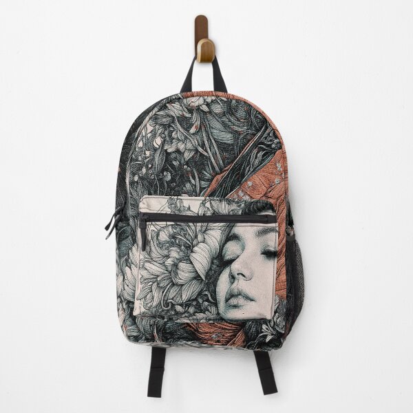 Item preview, Samurai Serenity: Elegant Warrior with Floral Elements Art designed and sold by Qim X Fantasy.