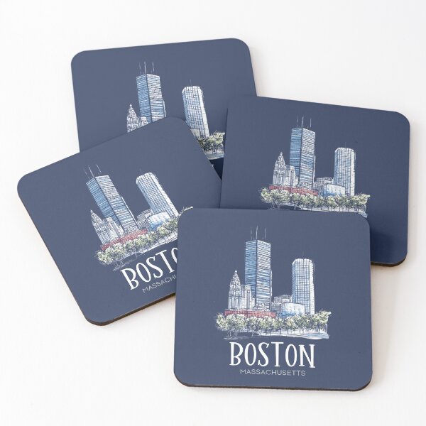 Item preview, Boston Massachusetts Skyline - Lineart  designed and sold by GoodOldVintage.