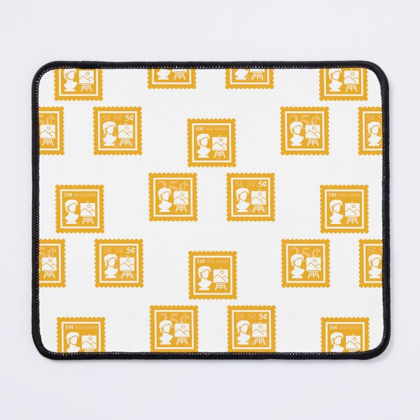 Item preview, Visual Arts | Yellow Gold & White Stamps | College Studio Art Major | Painting Sculpting Graduate School Class | Easel Artist Designer Job | University Degree Minor | StampHeed 004 designed and sold by StampHeed.