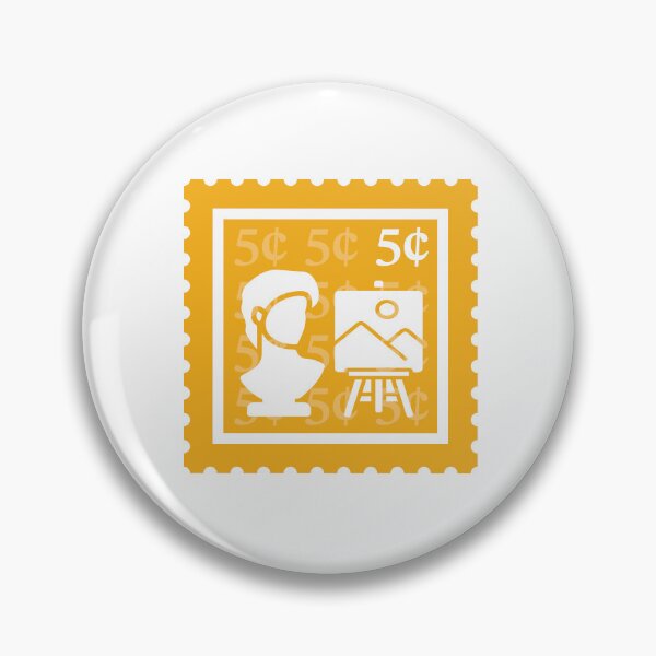 Item preview, Visual Arts | Yellow Gold & White Stamps | College Studio Art Major | Painting Sculpting Graduate School Class | Easel Artist Designer Job | University Degree Minor | StampHeed 004 designed and sold by StampHeed.