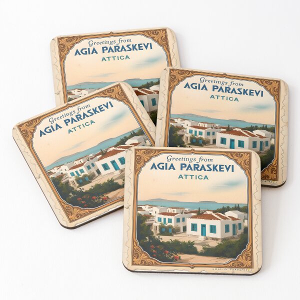 Item preview, Greetings from Agia Paraskevi Attica Greece Postcard Vintage Retro Travel Vintage designed and sold by TravelPostcardGems.