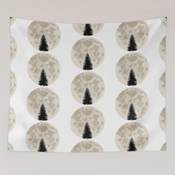 Item preview, black tree and big moon designed and sold by AA-designstore.