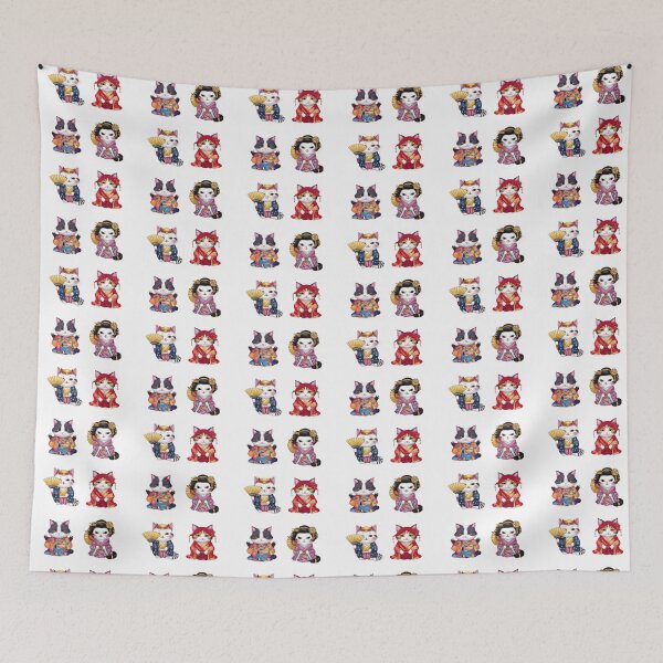 Item preview,  Far Eastern themed cats designed and sold by catcraftss.