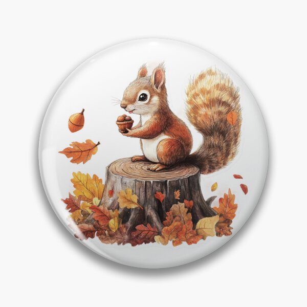 Item preview, A squirrel sitting on a tree stump designed and sold by Ex3l3nd.