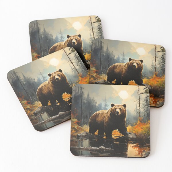 Item preview, Wilderness - Grizzly Bear In Stream designed and sold by KootenayDesigns.