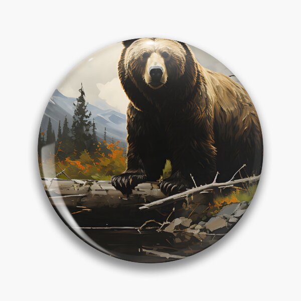 Item preview, Wilderness - Grizzly Bear In Valley designed and sold by KootenayDesigns.