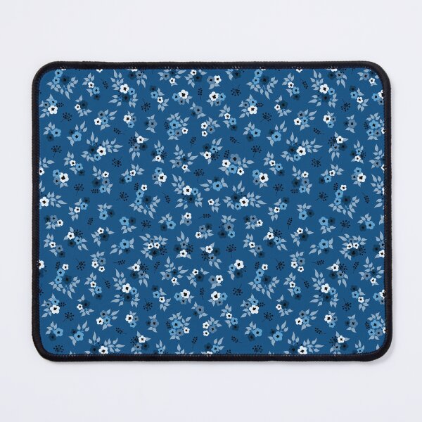 Item preview, Retro ditsy flowers classic blue designed and sold by Dana Du.