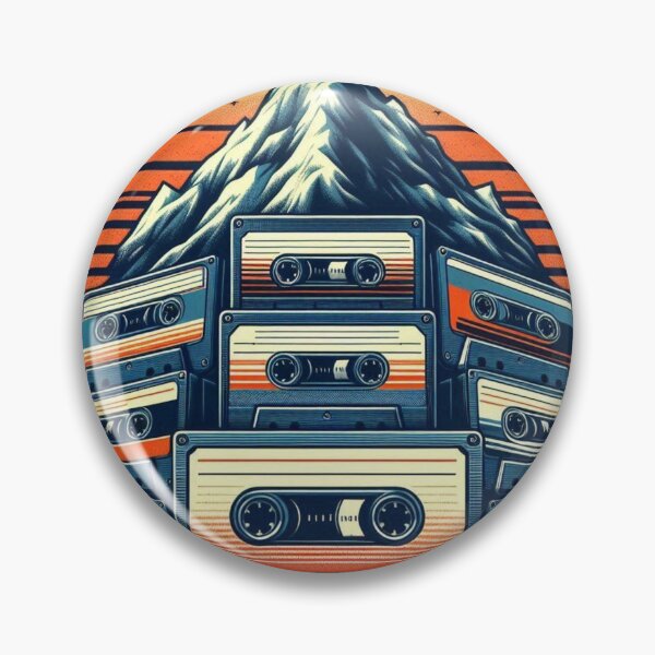 Item preview, RETRO CASSETTES STACKED ON A MOUNTAIN designed and sold by DigitalShop2024.
