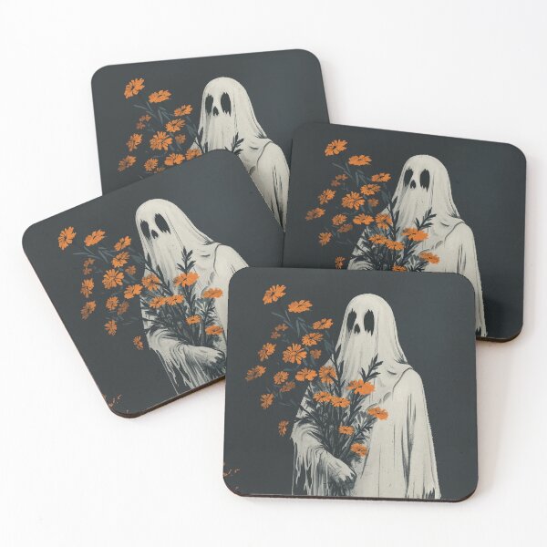 Item preview, Ghost with orange flowers designed and sold by Halyna Nechyporuk.