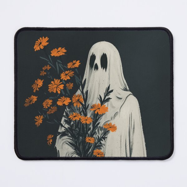 Item preview, Ghost with orange flowers designed and sold by Halyna Nechyporuk.