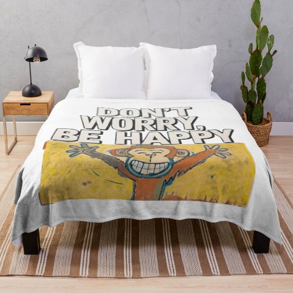 Item preview, Don't worry, be happy, Monkey, Equality, funnyfits70, Humor, Funny designed and sold by FunnyFits70.