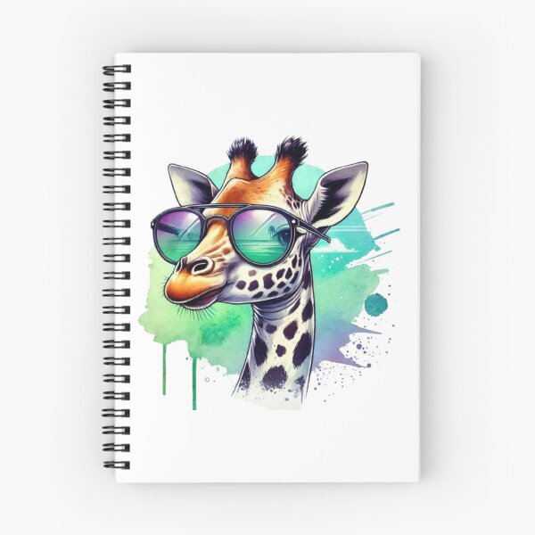 Artikelvorschau, Stilvolle Giraffe mit Sonnenbrille – Tropical Vibes Animal Art entworfen und verkauft von GemBob Creations.