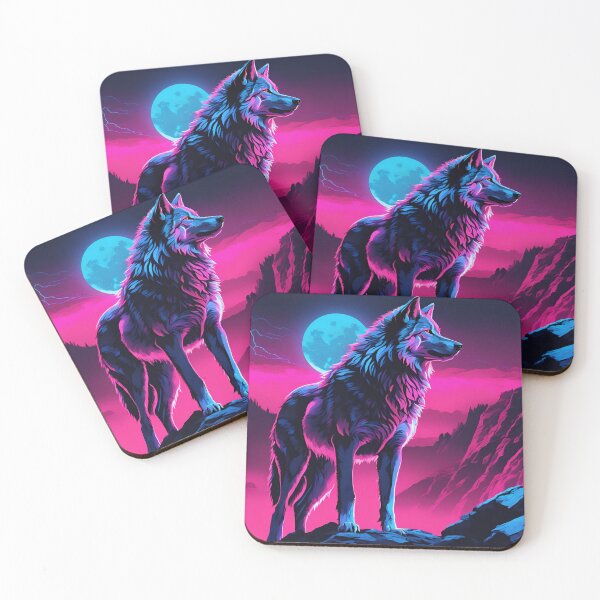 Item preview, Neon wolf designed and sold by Louvamoon artist.