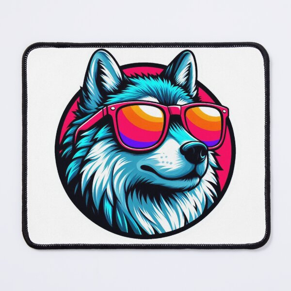 Item preview, Wolf in sunglasses rerto designed and sold by AJCIShop.