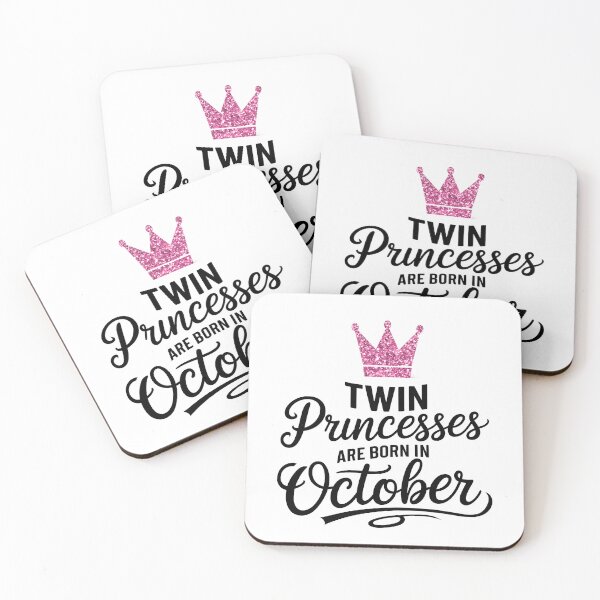 Item preview,  Twin Princesses Are Born in October Gift For Twin designed and sold by Verycutethings.