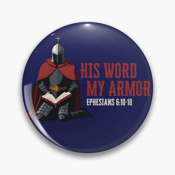 Item preview, His Word My Armor Christian Medieval Knight Bible Verse designed and sold by WBGraphix.
