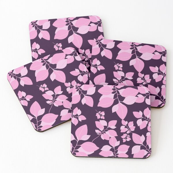 Item preview, Pink flowers on purple background designed and sold by Fantacaroo Designs.