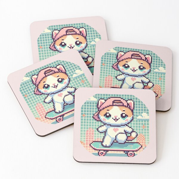 Item preview, Super Cute Kitty Retro Skater  designed and sold by WeLoveCatss.
