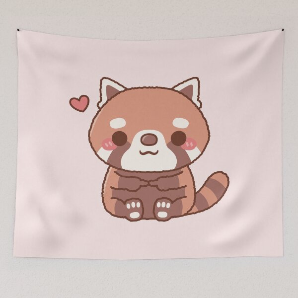 Item preview, Cute Shy Red Panda designed and sold by rustydoodle.