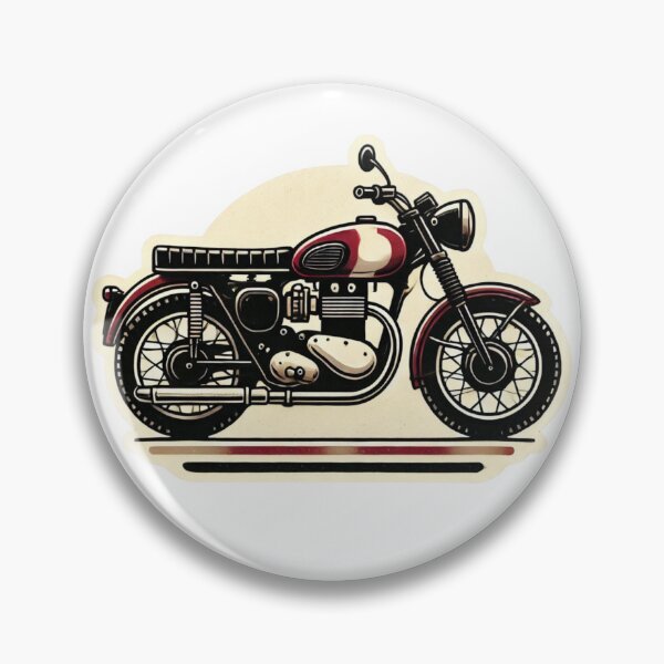 Aperçu de l'œuvre Autocollant de moto rétro créée et vendue par JavisSRDesign.