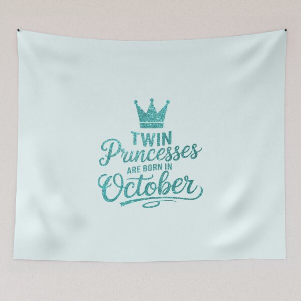 Item preview, Twin Princesses Are Born in October Gift For Twin designed and sold by Verycutethings.
