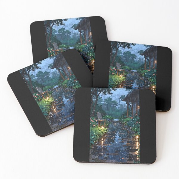 Item preview, Garden in the pouring rain. designed and sold by ArtCraftLab.